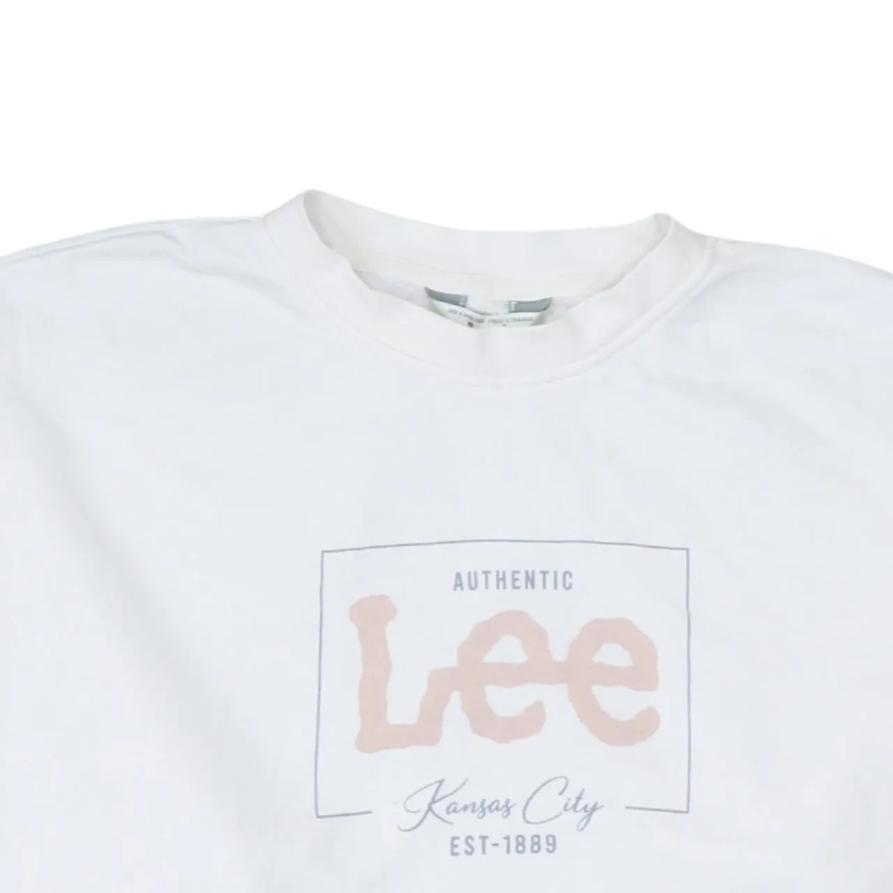 Lee 90's Spellout Crew Neck Sweatshirt Large White sold by Vintage Club product image thumbnail 3