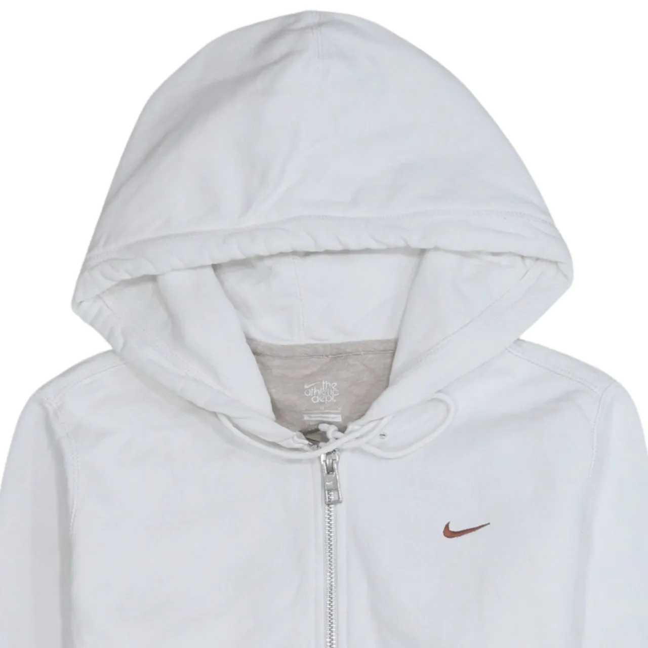 Nike 90's Swoosh Full Zip Up Hoodie Medium White sold by Vintage Club product image thumbnail 3