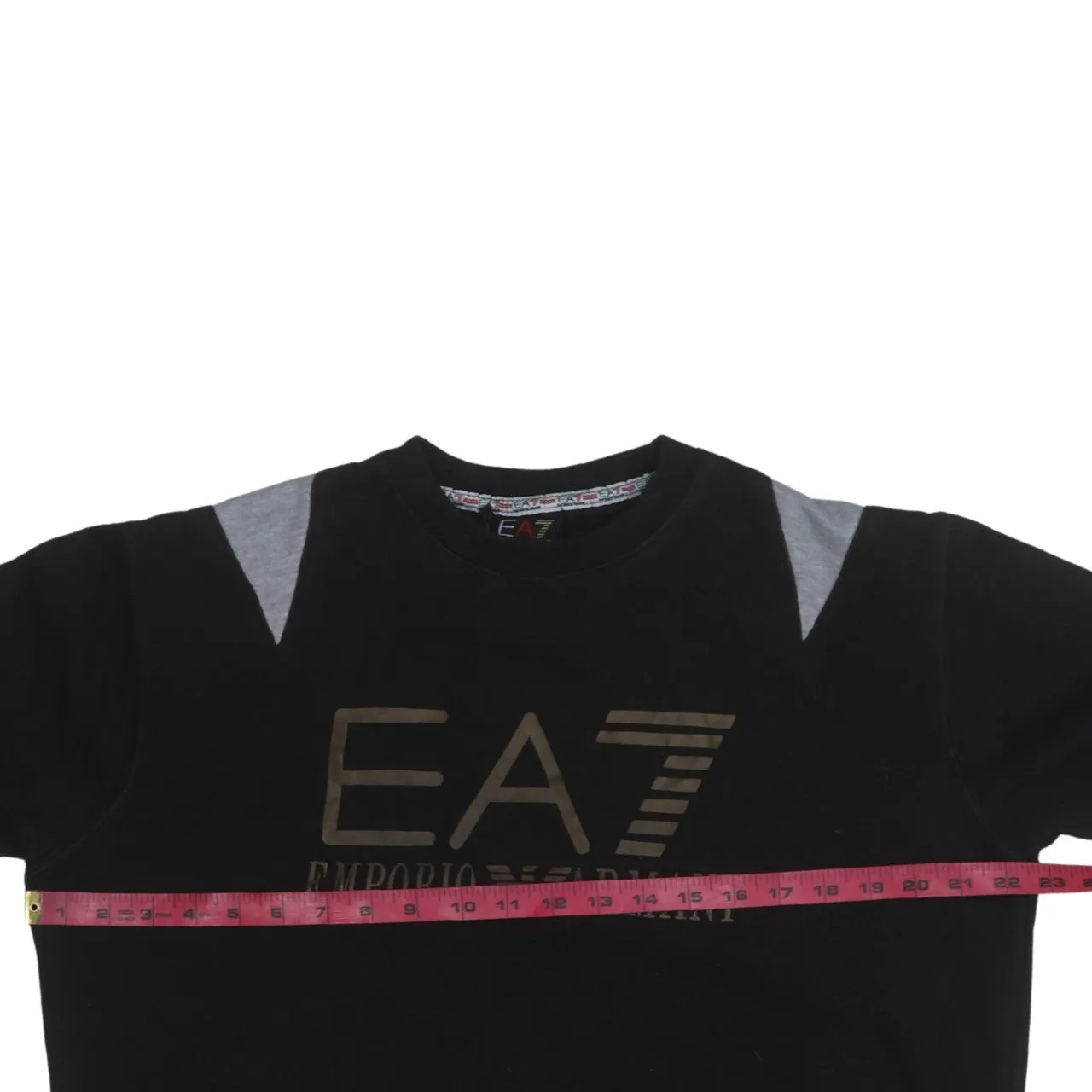 Emporio Armani Black Sweatshirt Men's Medium EA7 Printed Logo Crewneck Pullover Top sold by Vintage Club product image thumbnail 5
