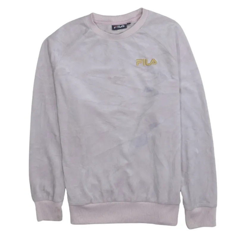 Fila 90's Lightweight Crew Neck Sweatshirt Small Pink made by Fila