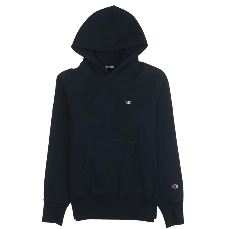 Champion 90's Drawstring Pockets Pullover Hoodie Large Navy Blue sold by Vintage Club