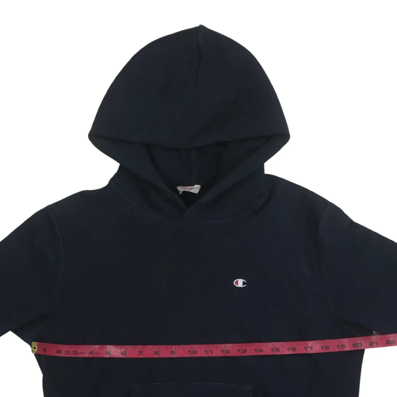Champion 90's Drawstring Pockets Pullover Hoodie Large Navy Blue sold by Vintage Club product image thumbnail 5