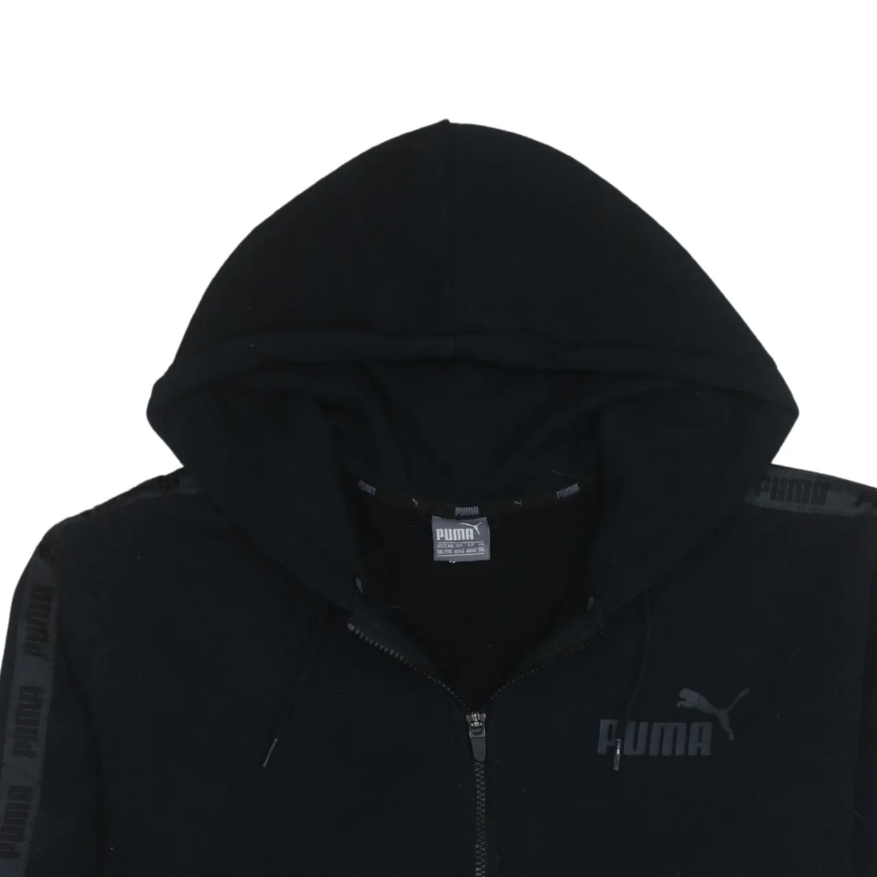 Puma 90's Drawstring Pockets Full Zip Up Hoodie XXLarge (2XL) Black sold by Vintage Club product image thumbnail 3