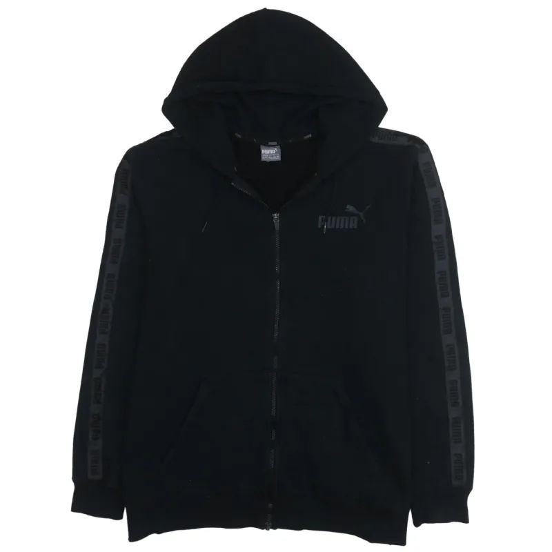 Puma 90's Drawstring Pockets Full Zip Up Hoodie XXLarge (2XL) Black sold by Vintage Club