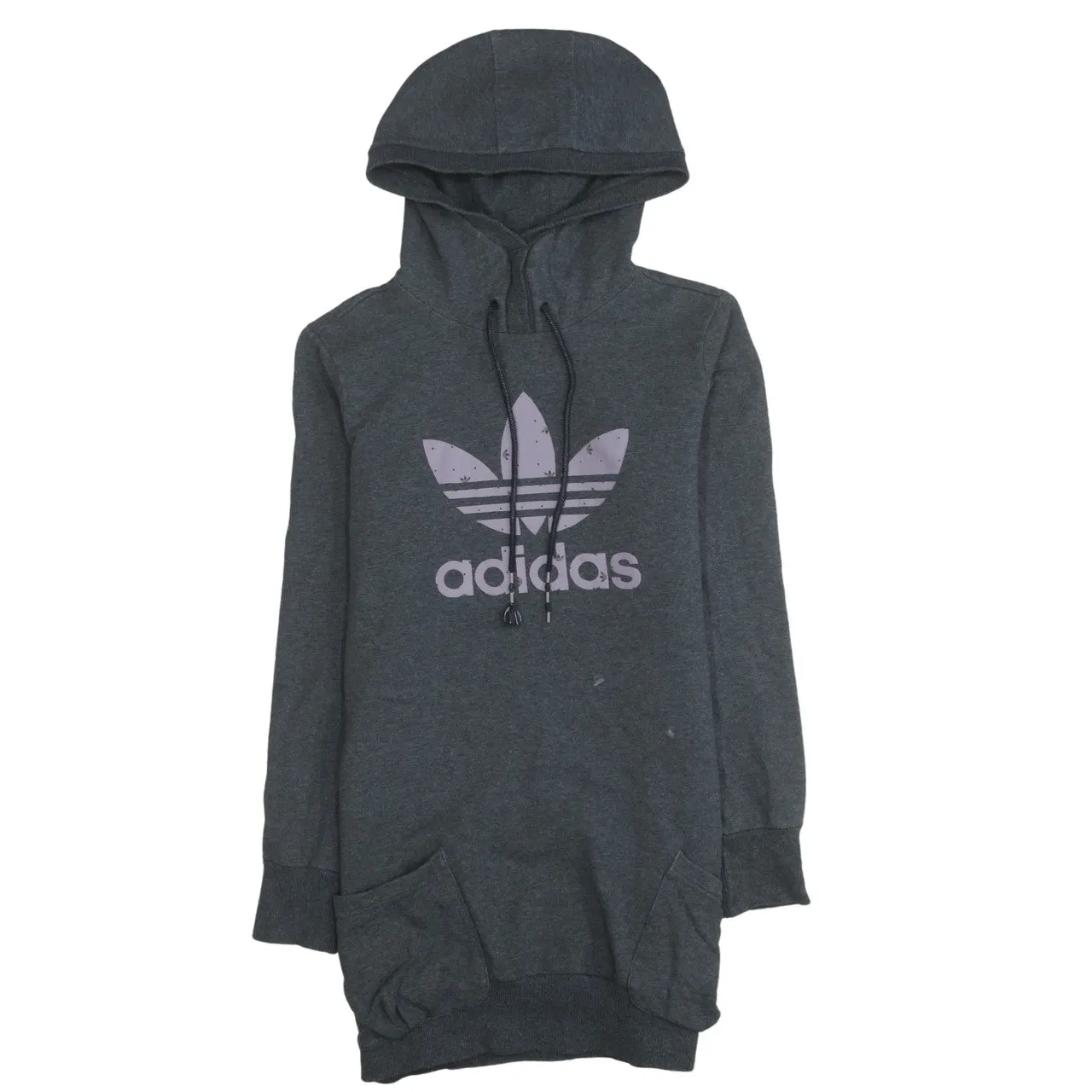 Adidas 90's Spellout Pullover Hoodie Small Grey sold by Vintage Club