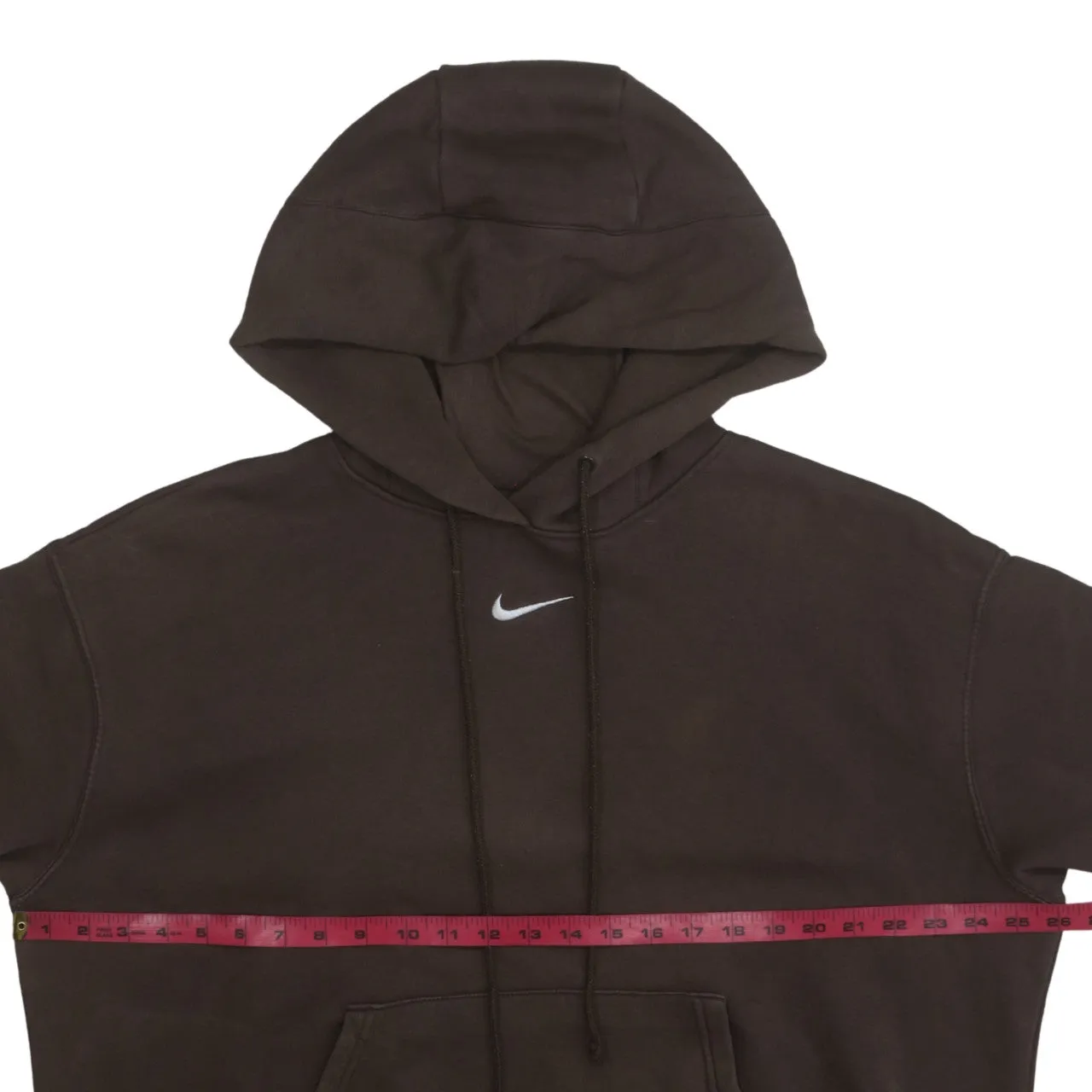 Nike Dark Brown Hoodie Men’s Medium Embroidered Swoosh Front Pocket Pullover Sweatshirt sold by Vintage Club product image thumbnail 5