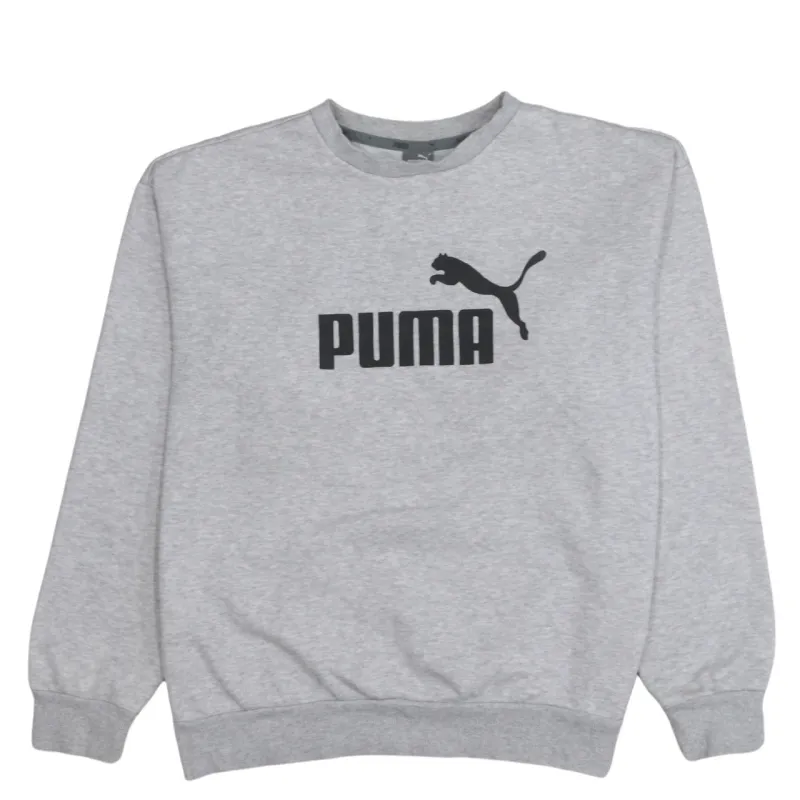 Puma 90's Spellout Crew Neck Sweatshirt Medium Grey sold by Vintage Club