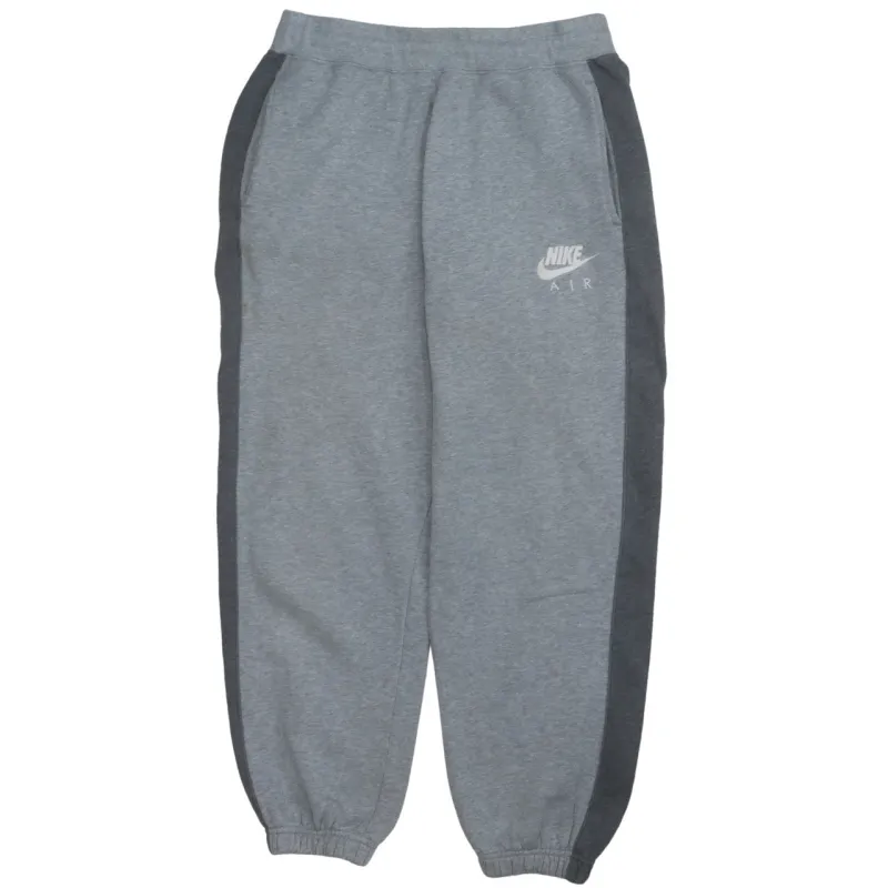 Nike Grey Joggers Sweatpants Men's Medium Nike Air Logo Side Stripe Cuffed Loungewear made by Nike