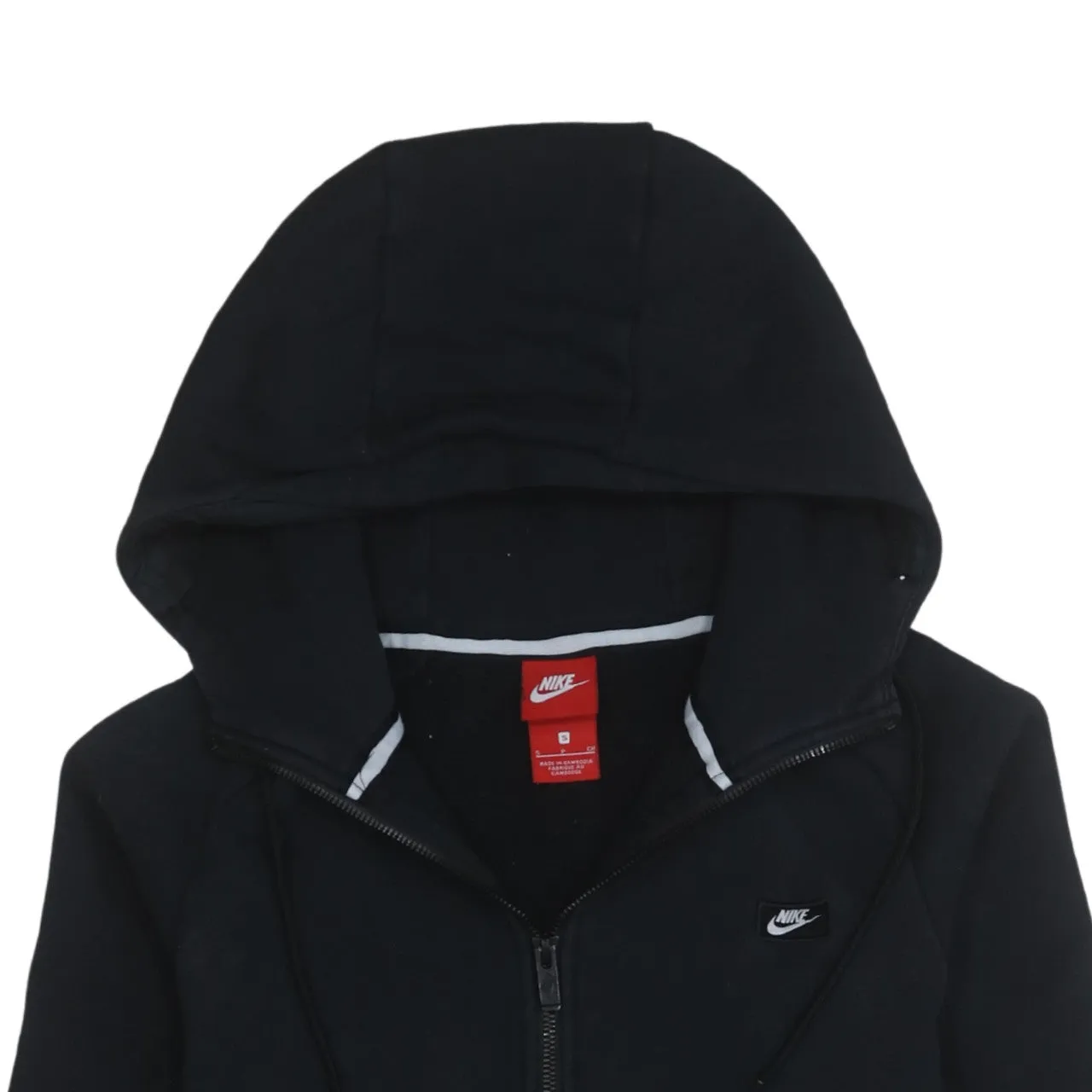Nike 90's Swoosh Full Zip Up Hoodie Small Black sold by Vintage Club product image thumbnail 3