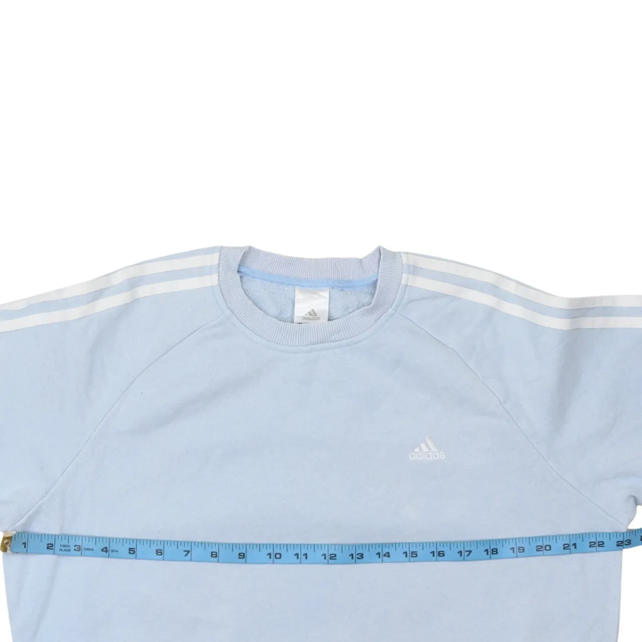 Adidas 90's Striped Sleeve Crew Neck Sweatshirt Large Blue sold by Vintage Club product image thumbnail 5