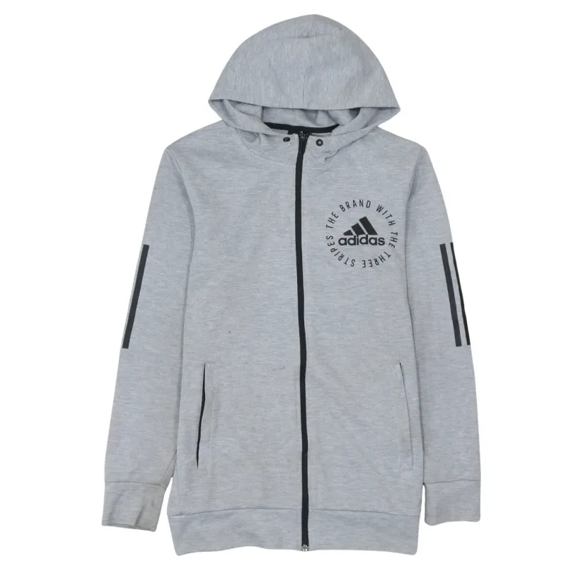 Adidas 90's Lightweight Full Zip Up Hoodie Small Grey sold by Vintage Club