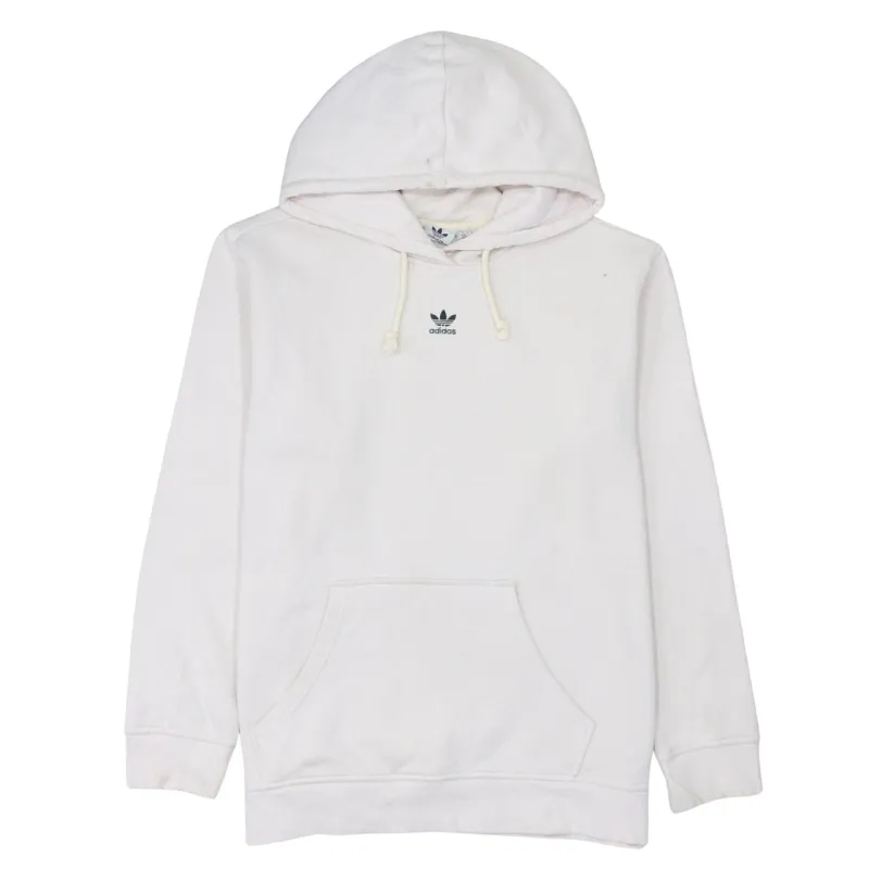 Adidas 90's Drawstring Pockets Pullover Hoodie Large Beige Cream sold by Vintage Club