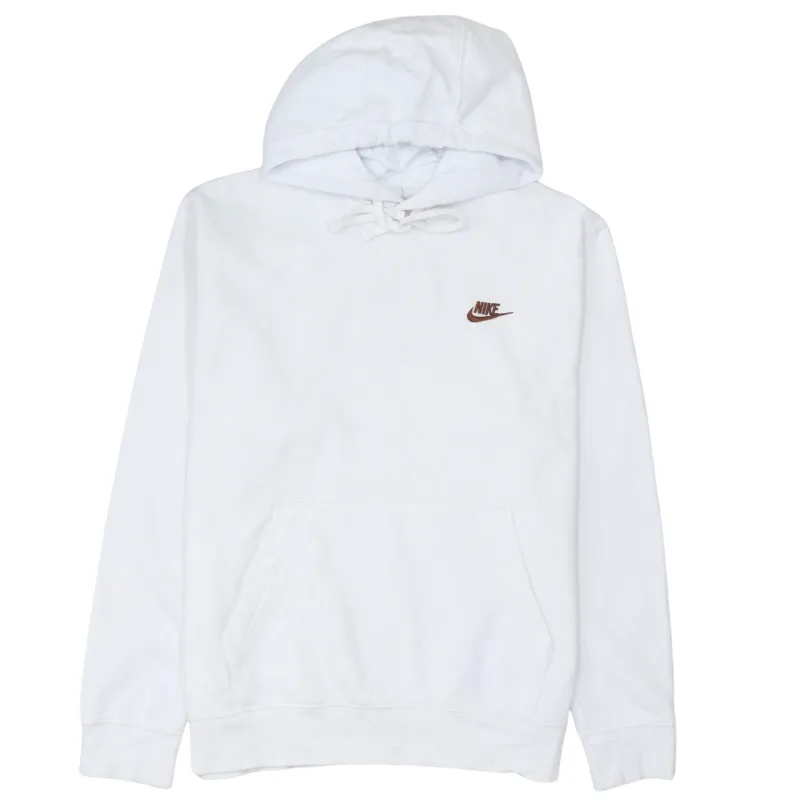 Nike 90's Swoosh Pullover Hoodie Medium White sold by Vintage Club