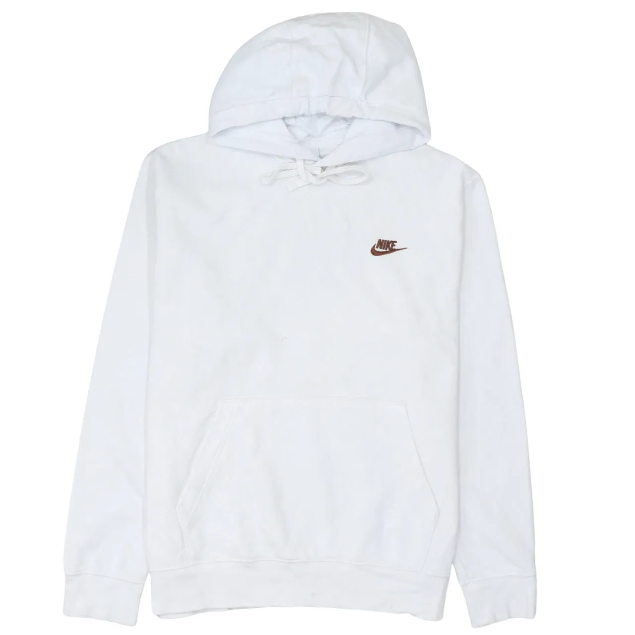 Nike 90's Swoosh Pullover Hoodie Medium White sold by Vintage Club