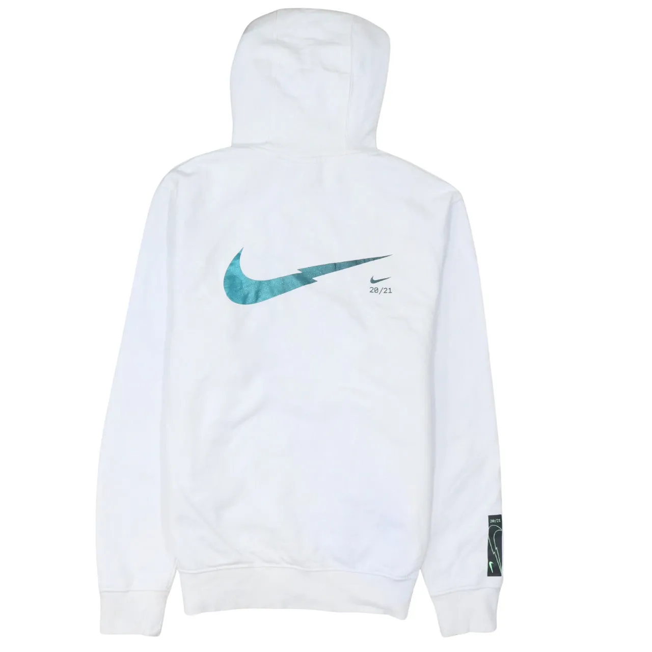 Nike 90's Center Middle Swoosh Pullover Hoodie Small White sold by Vintage Club product image thumbnail 2