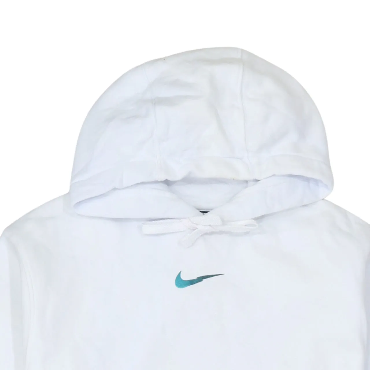 Nike 90's Center Middle Swoosh Pullover Hoodie Small White sold by Vintage Club product image thumbnail 3