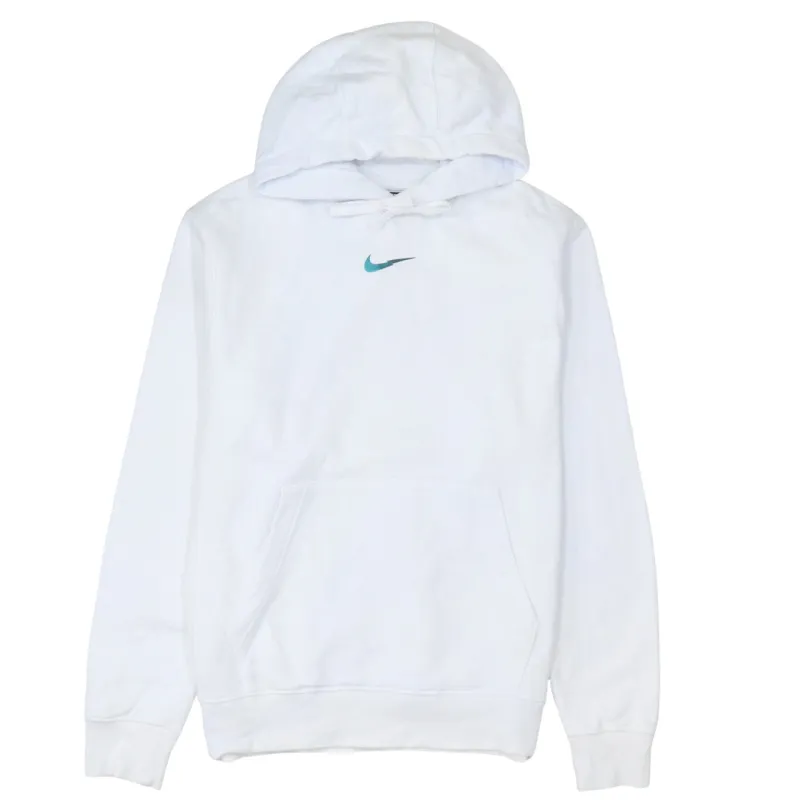 Nike 90's Center Middle Swoosh Pullover Hoodie Small White sold by Vintage Club