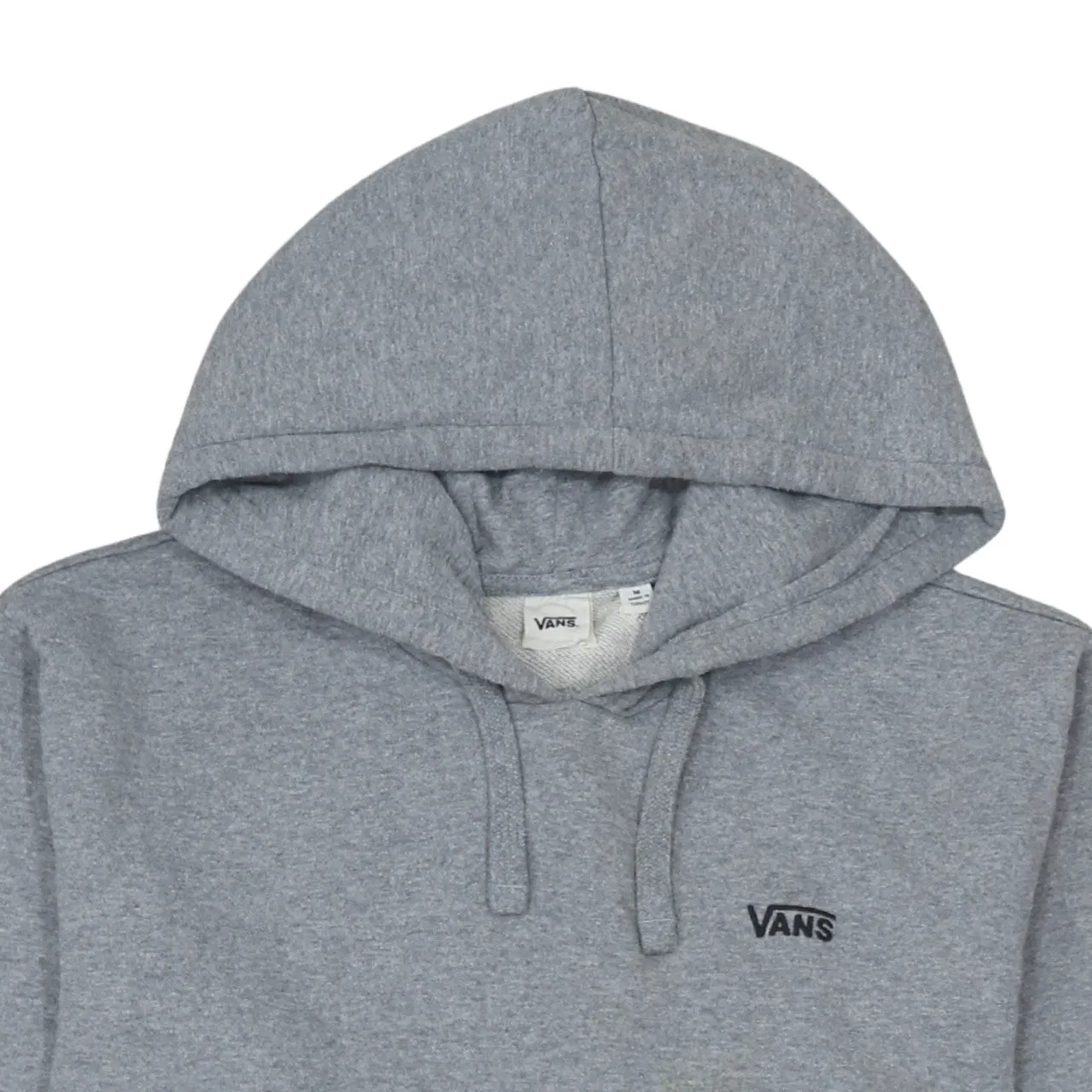 Vans Grey Hoodie Women’s Medium Embroidered Chest Logo Drawstring Hood Front Pocket Sweatshirt sold by Vintage Club product image thumbnail 3