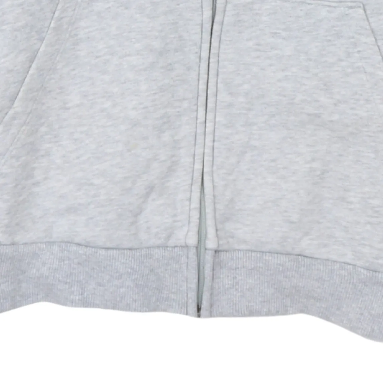 Puma Light Grey Zip Hoodie Women’s Small Printed Logo Split Pocket Sweatshirt Top sold by Vintage Club product image thumbnail 4