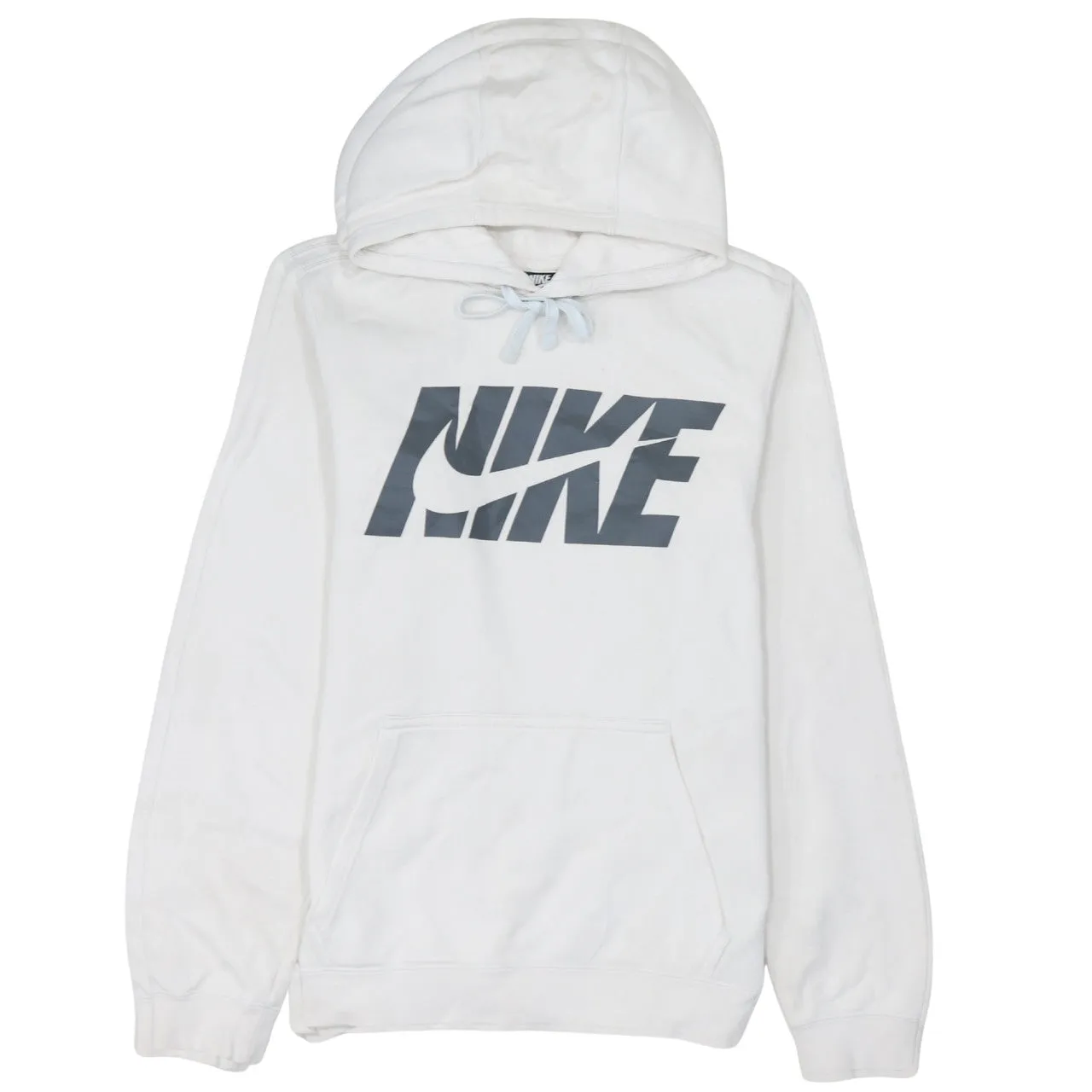 Nike 90's Center Middle Swoosh Pullover Hoodie Small White sold by Vintage Club