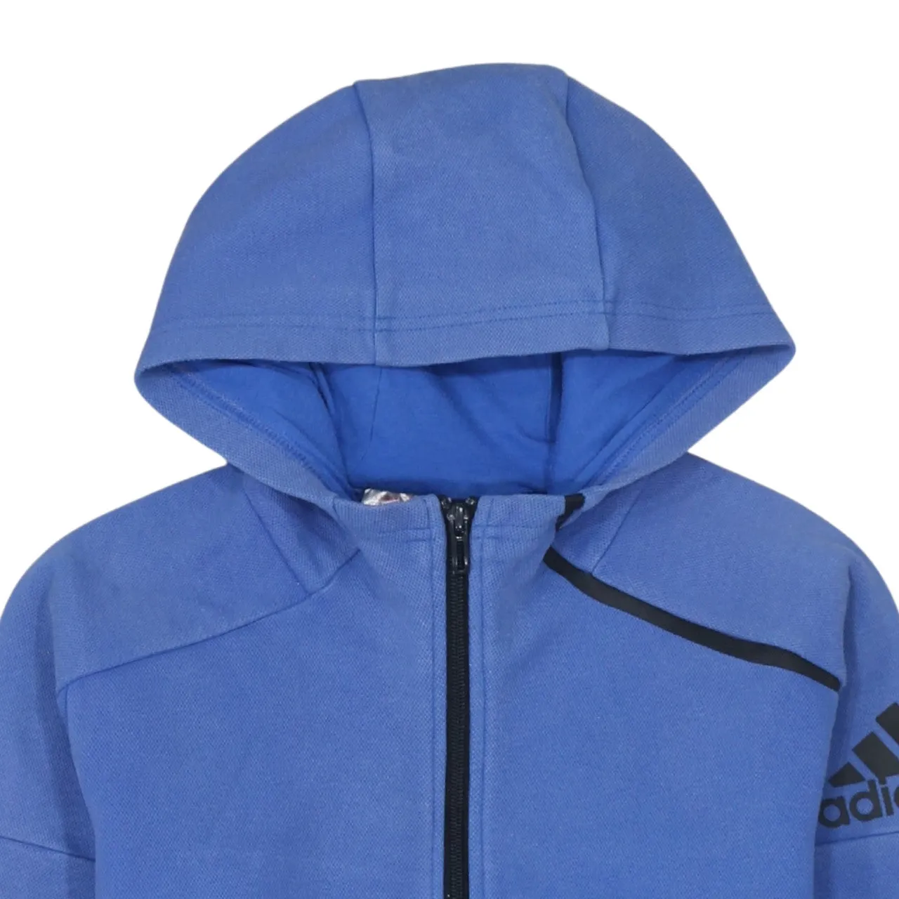 Adidas 90's Sportswear Full Zip Up Hoodie Medium Blue sold by Vintage Club product image thumbnail 3