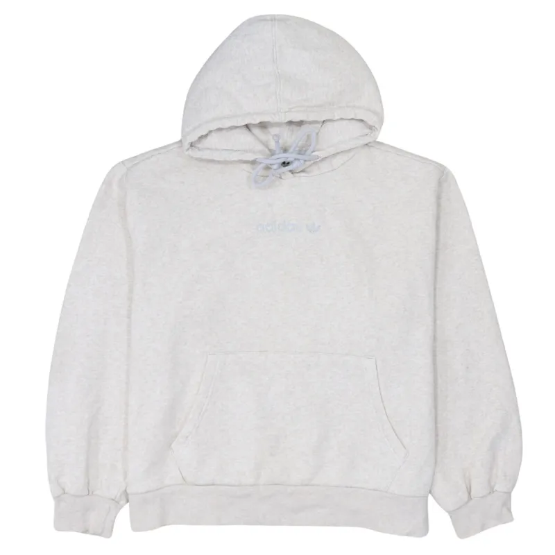 Adidas 90's Drawstring Pockets Pullover Hoodie XLarge  Beige Cream sold by Vintage Club