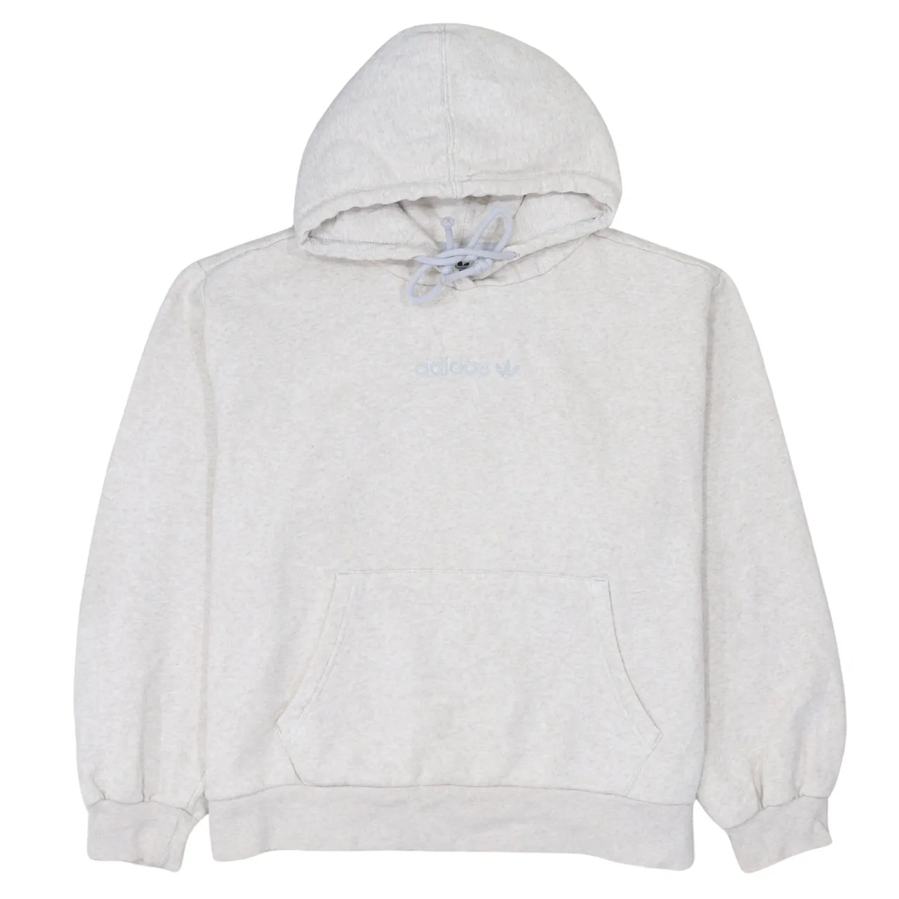 Adidas 90's Drawstring Pockets Pullover Hoodie XLarge Beige Cream sold by Vintage Club