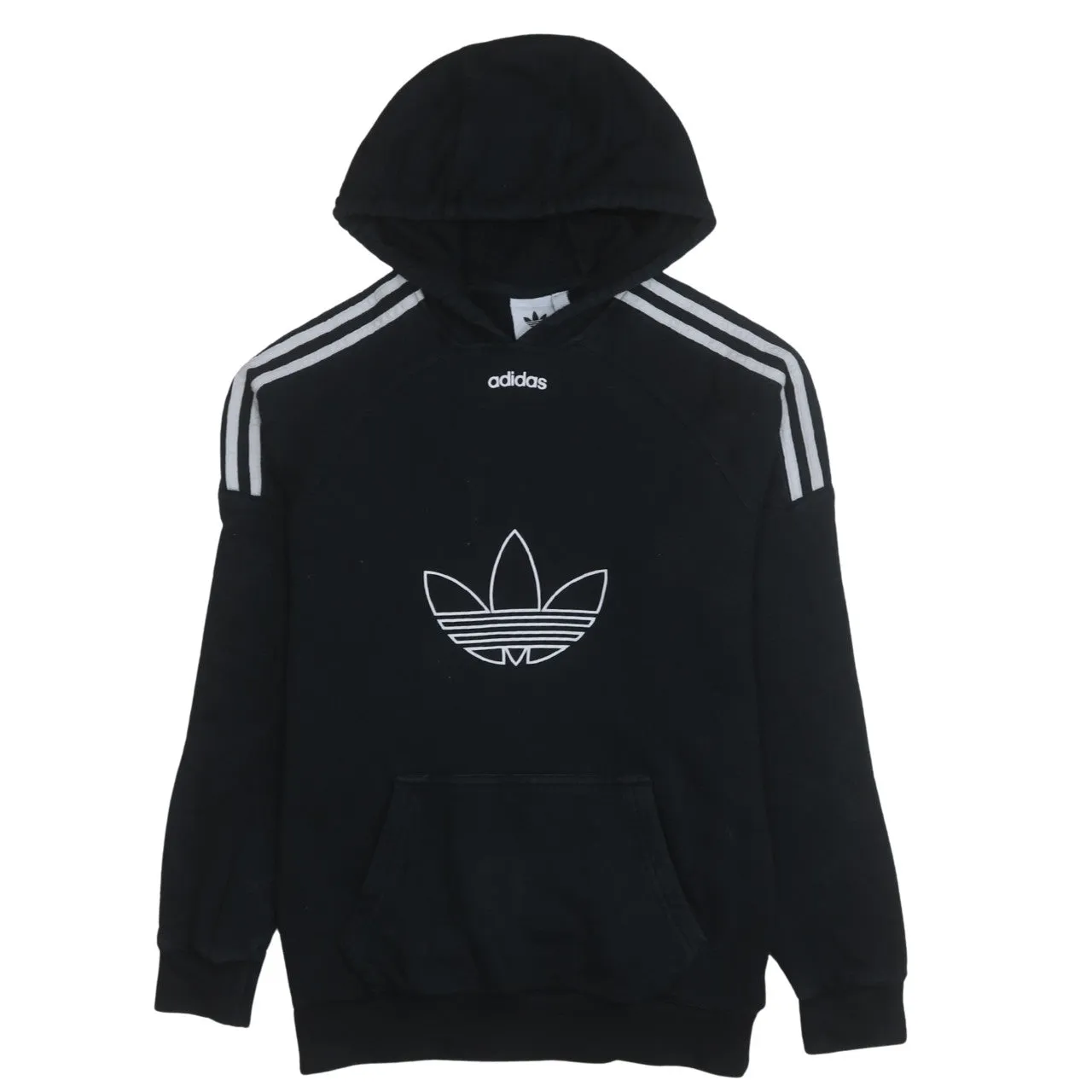 Adidas 90's Spellout Pullover Hoodie XSmall Black sold by Vintage Club