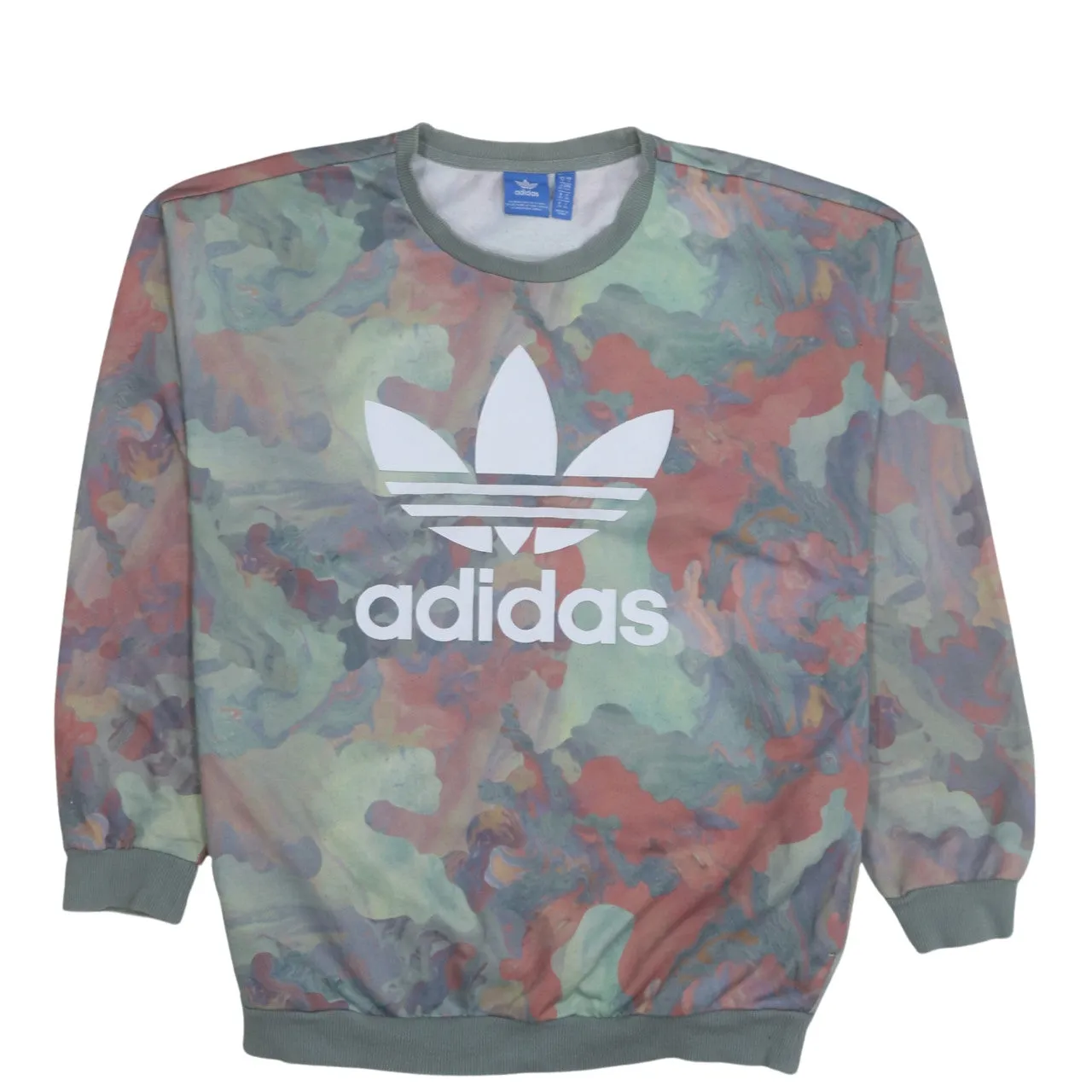 Adidas 90's Spellout Crew Neck Sweatshirt Small Grey sold by Vintage Club