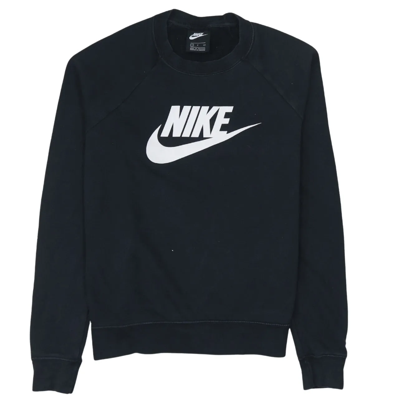 Nike 90's Center Middle Swoosh Crew Neck Sweatshirt Small Black sold by Vintage Club
