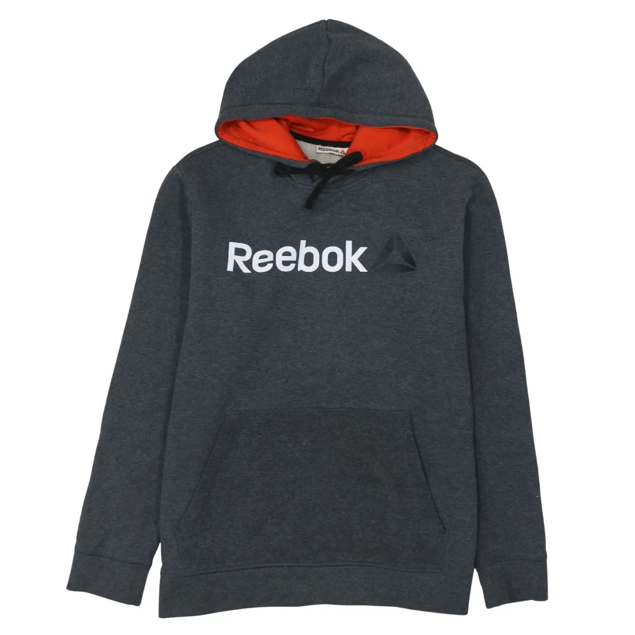 Reebok 90's Spellout Pullover Hoodie Large Grey sold by Vintage Club