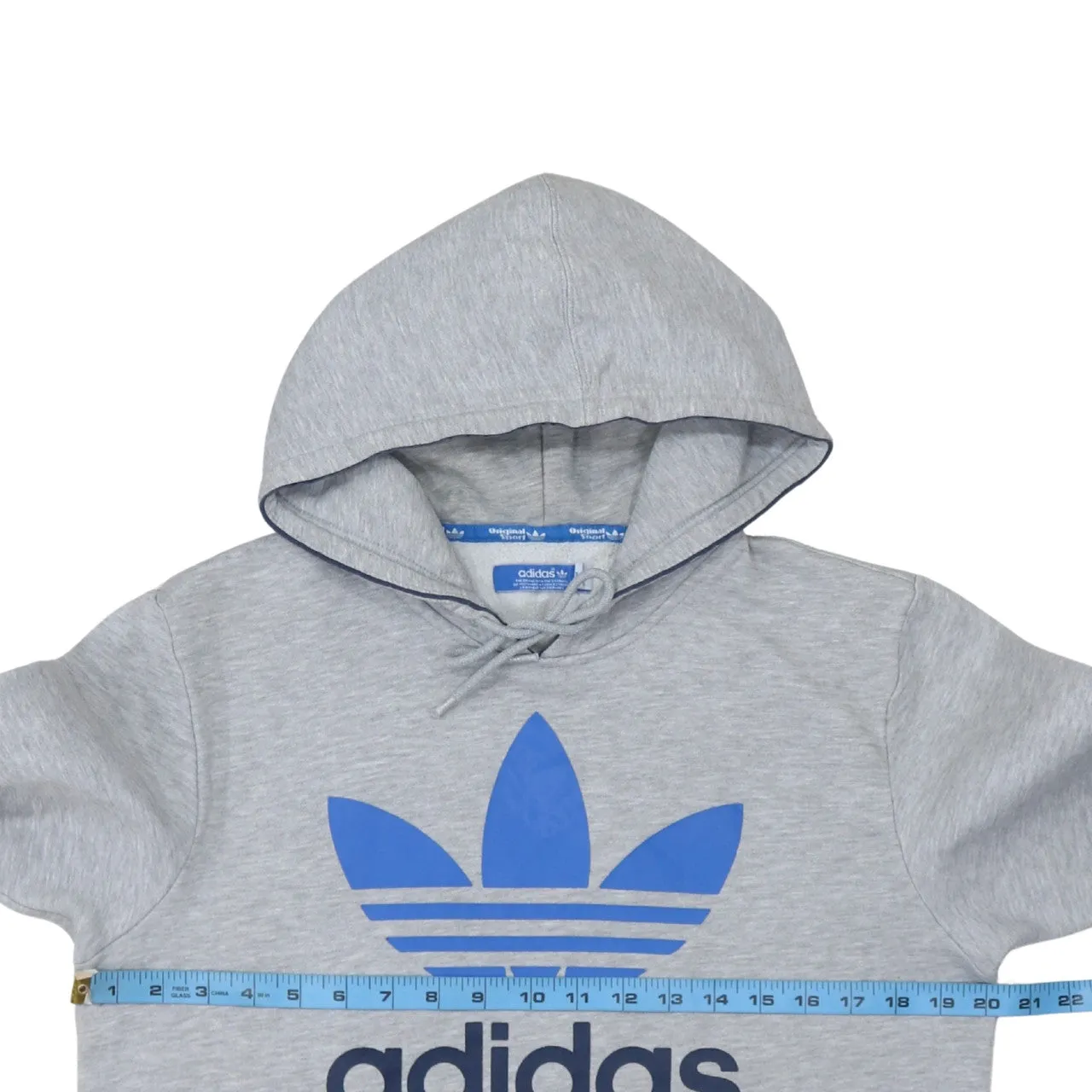 Adidas 90's Spellout Pullover Hoodie Medium Grey sold by Vintage Club product image thumbnail 5