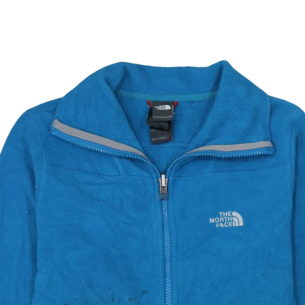 The North Face Blue Fleece Jacket Women’s Medium Full Zip Embroidered Logo Pockets Outerwear sold by Vintage Club product image thumbnail 3