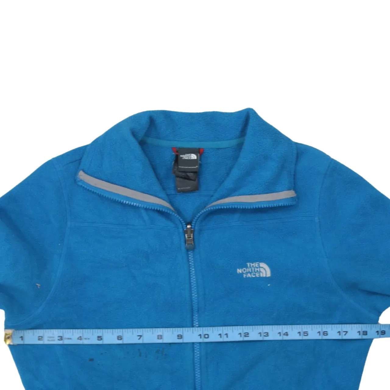 The North Face Blue Fleece Jacket Women’s Medium Full Zip Embroidered Logo Pockets Outerwear sold by Vintage Club product image thumbnail 5
