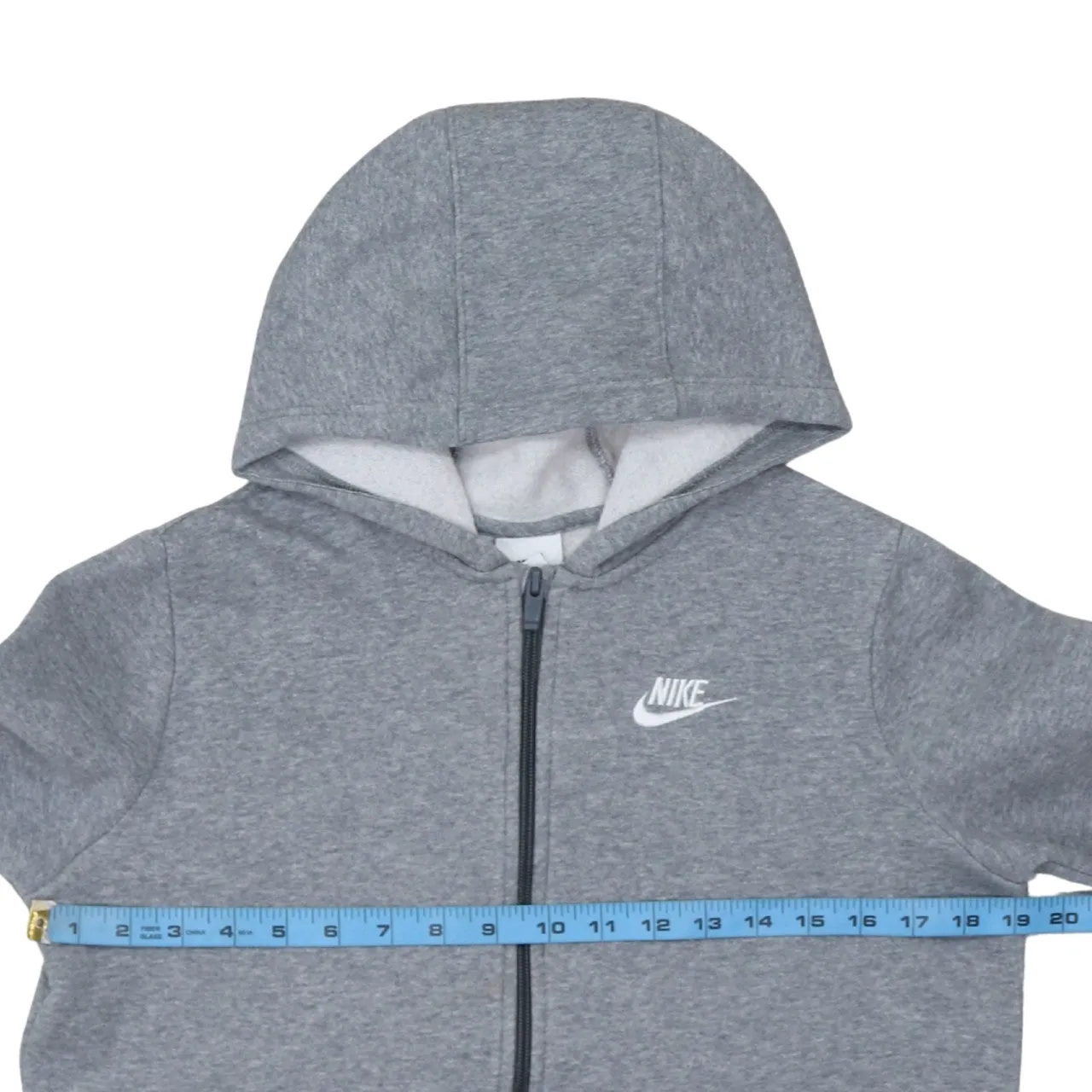 Nike 90's Swoosh Full Zip Up Hoodie Large Grey sold by Vintage Club product image thumbnail 5