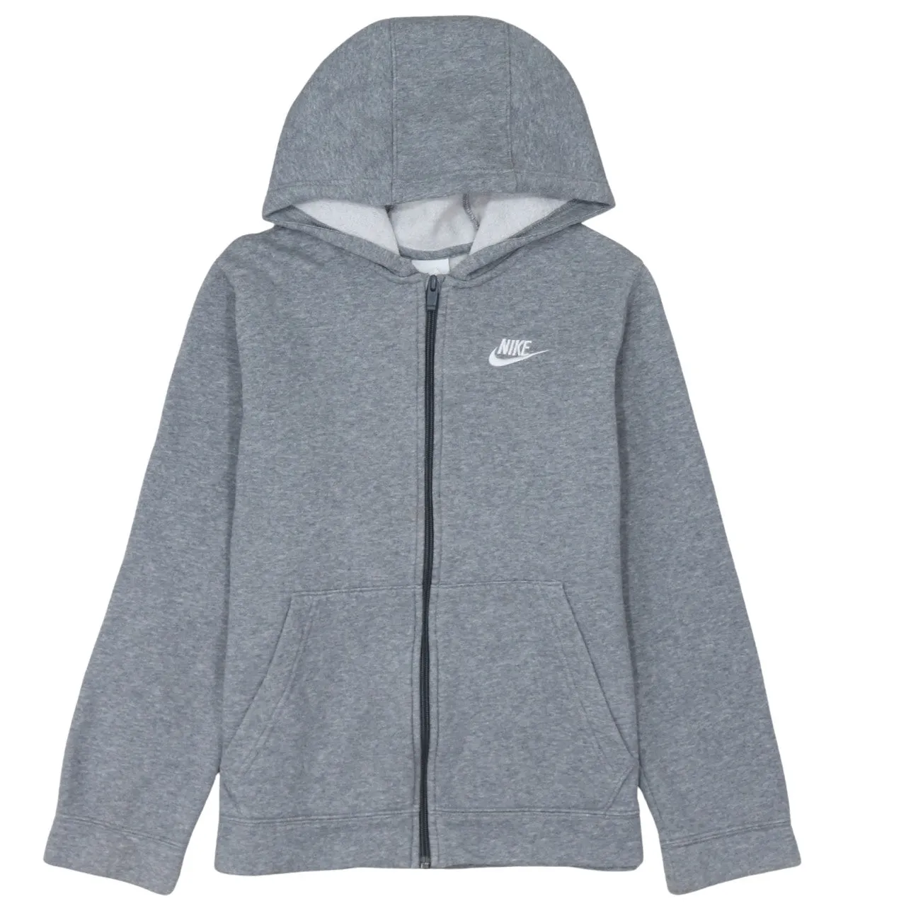 Nike 90's Swoosh Full Zip Up Hoodie Large Grey sold by Vintage Club