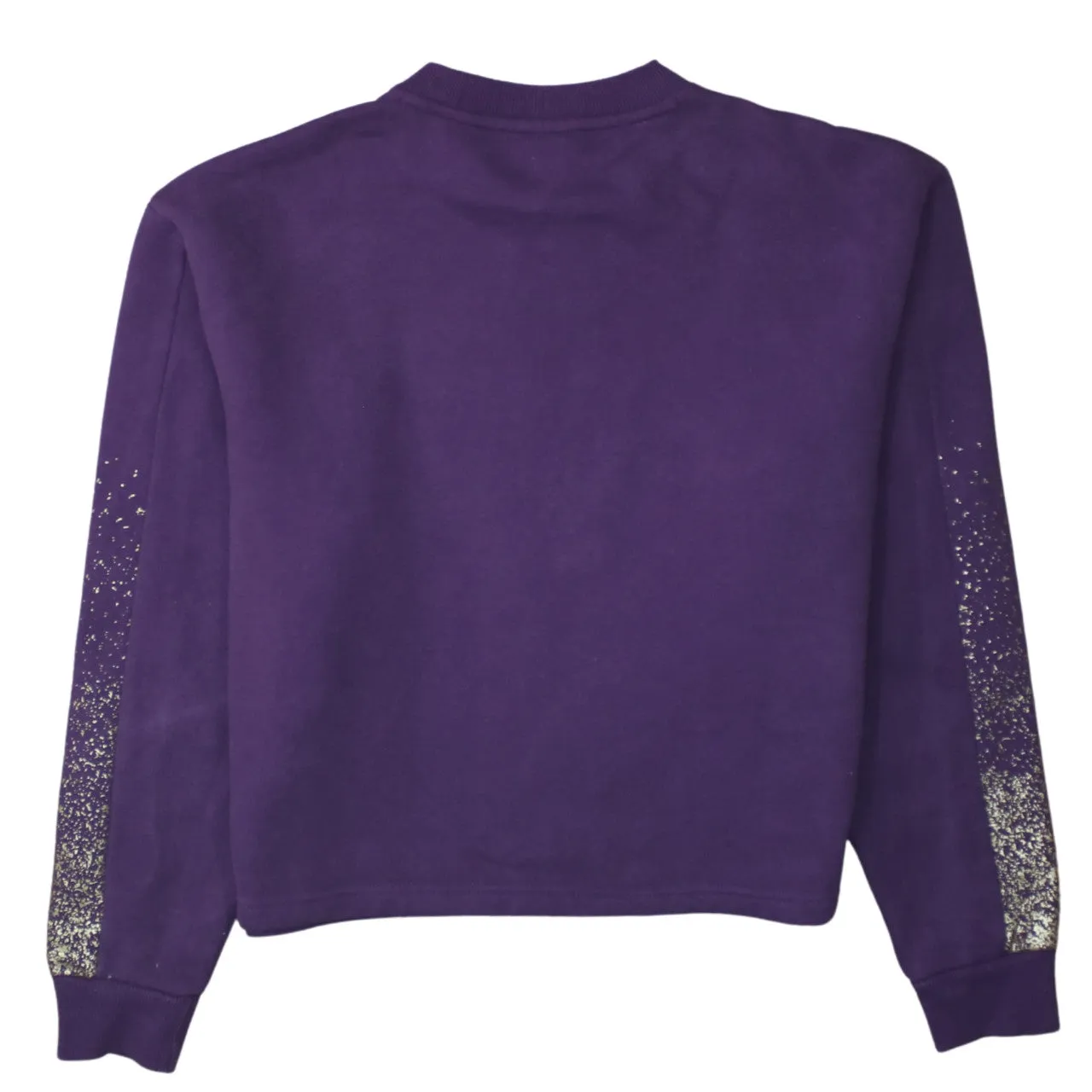 Puma Purple Sweatshirt Men's Small Gold Logo Speckled Sleeve Print Crewneck Pullover Top sold by Vintage Club product image thumbnail 2