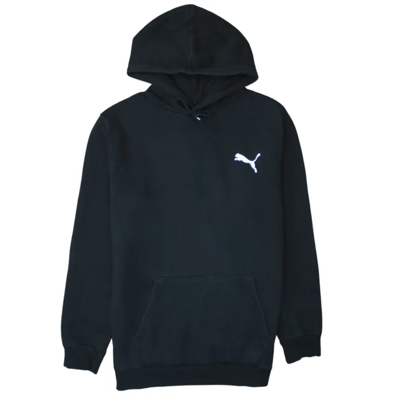 Puma 90's Drawstring Pockets Pullover Hoodie Small Black made by Puma