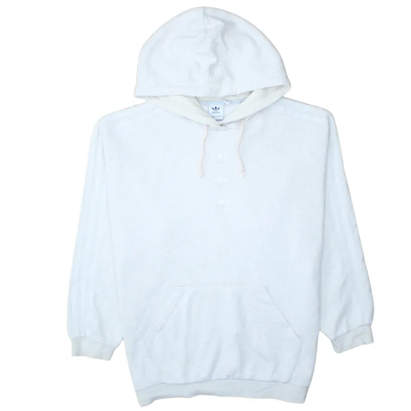 Adidas 90's Drawstring Pockets Pullover Hoodie XLarge Grey sold by Vintage Club