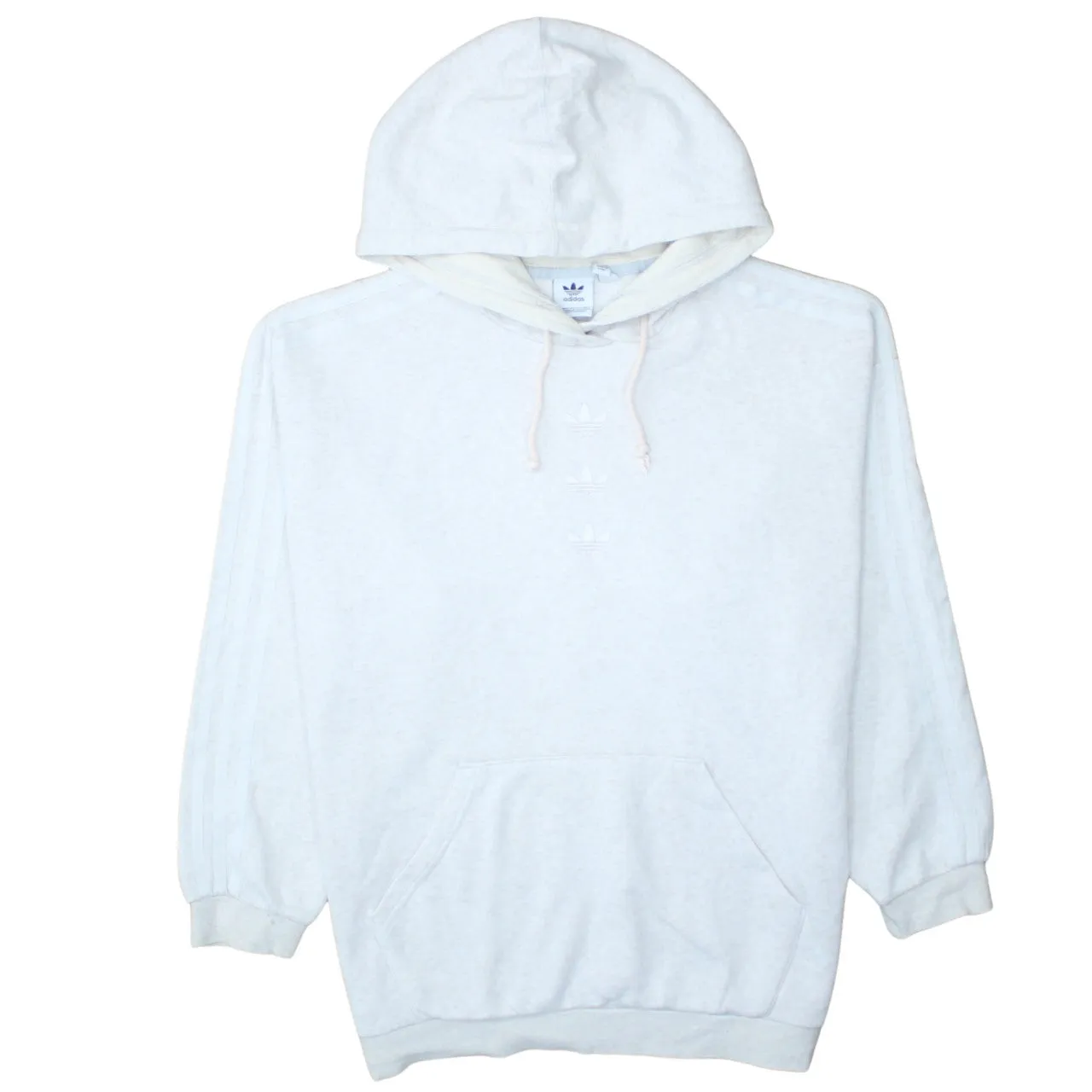 Adidas 90's Drawstring Pockets Pullover Hoodie XLarge Grey sold by Vintage Club