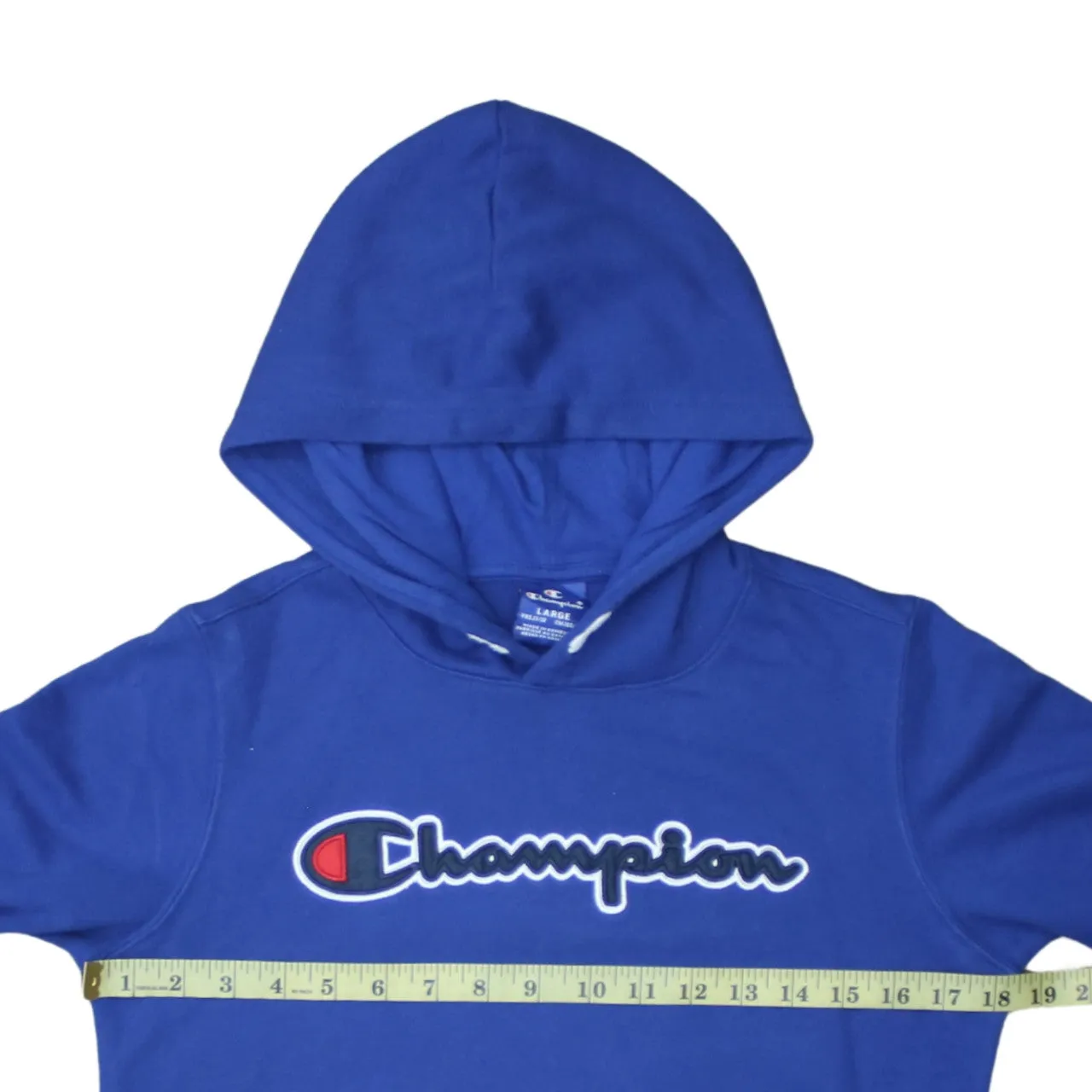 Champion 90's Spellout Pullover Hoodie Large Blue sold by Vintage Club product image thumbnail 5