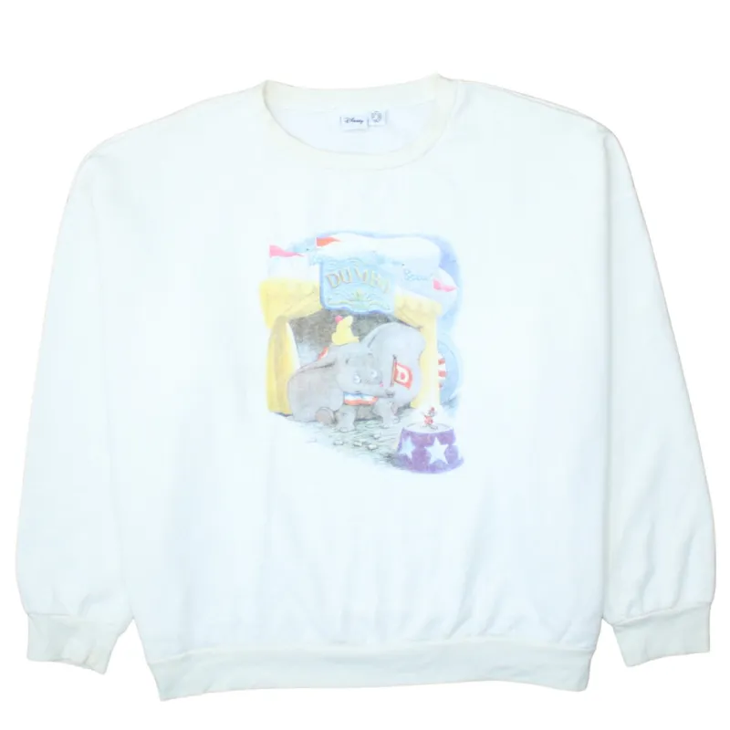 Disney 90's Lightweight Crew Neck Sweatshirt XXLarge (2XL) White sold by Vintage Club