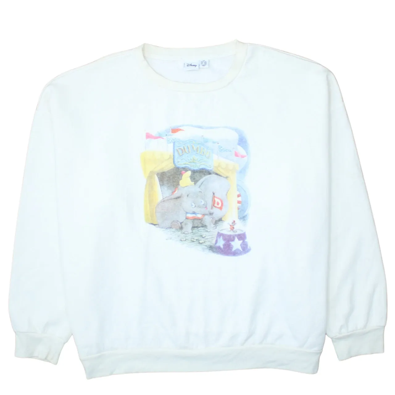Disney 90's Lightweight Crew Neck Sweatshirt XXLarge (2XL) White sold by Vintage Club