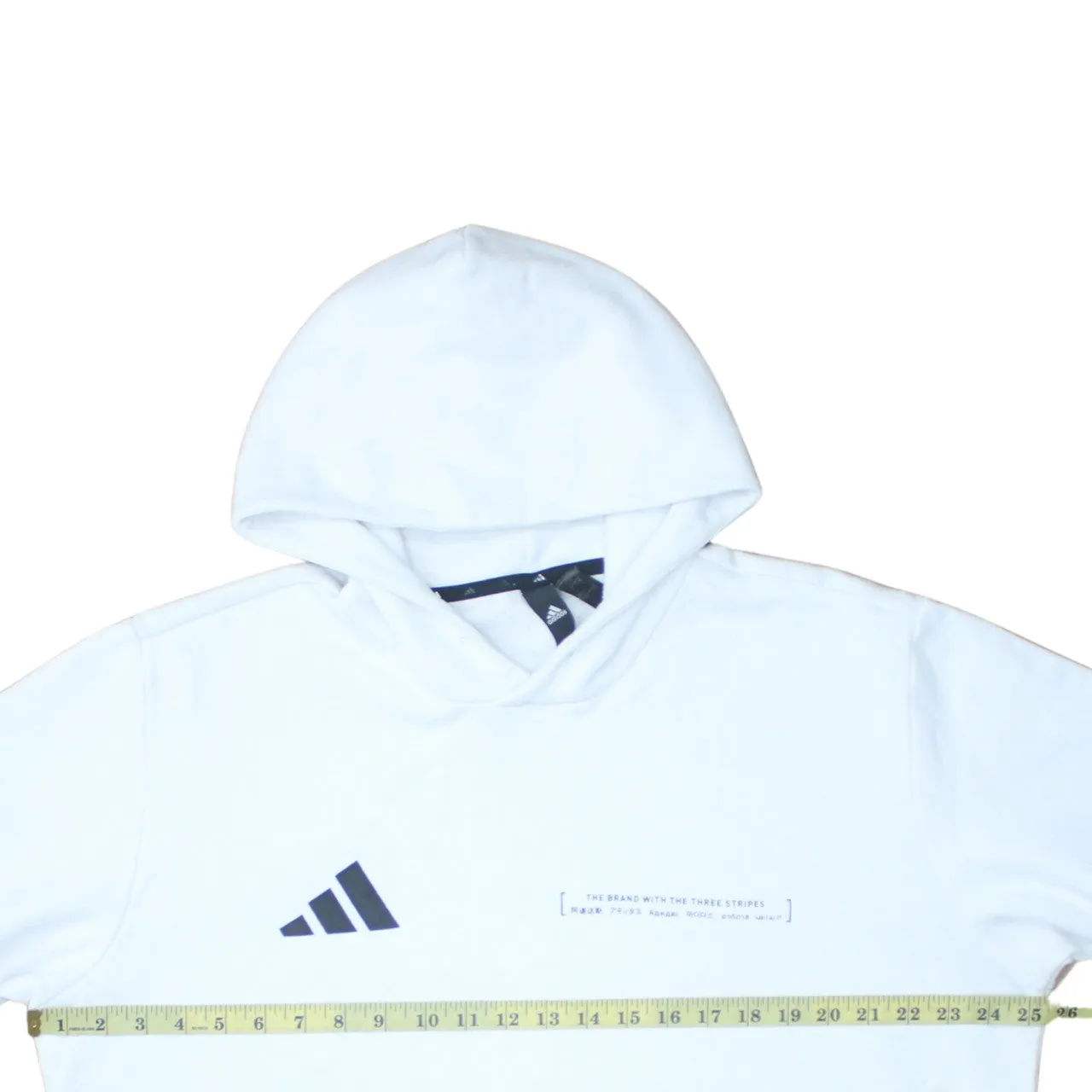 Adidas 90's Drawstring Pockets Pullover Hoodie Large White sold by Vintage Club product image thumbnail 5