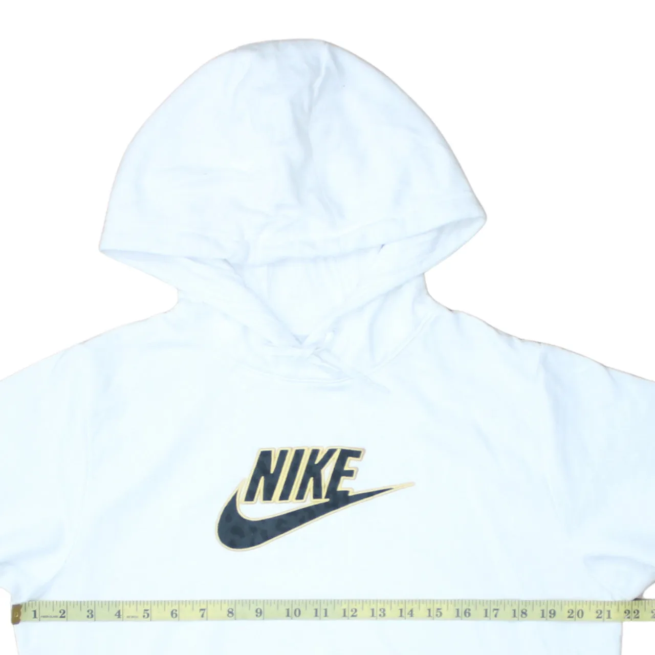 Nike 90's Center Middle Swoosh Pullover Hoodie Small White sold by Vintage Club product image thumbnail 5