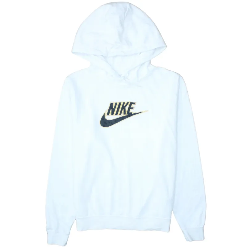 Nike 90's Center Middle Swoosh Pullover Hoodie Small White sold by Vintage Club