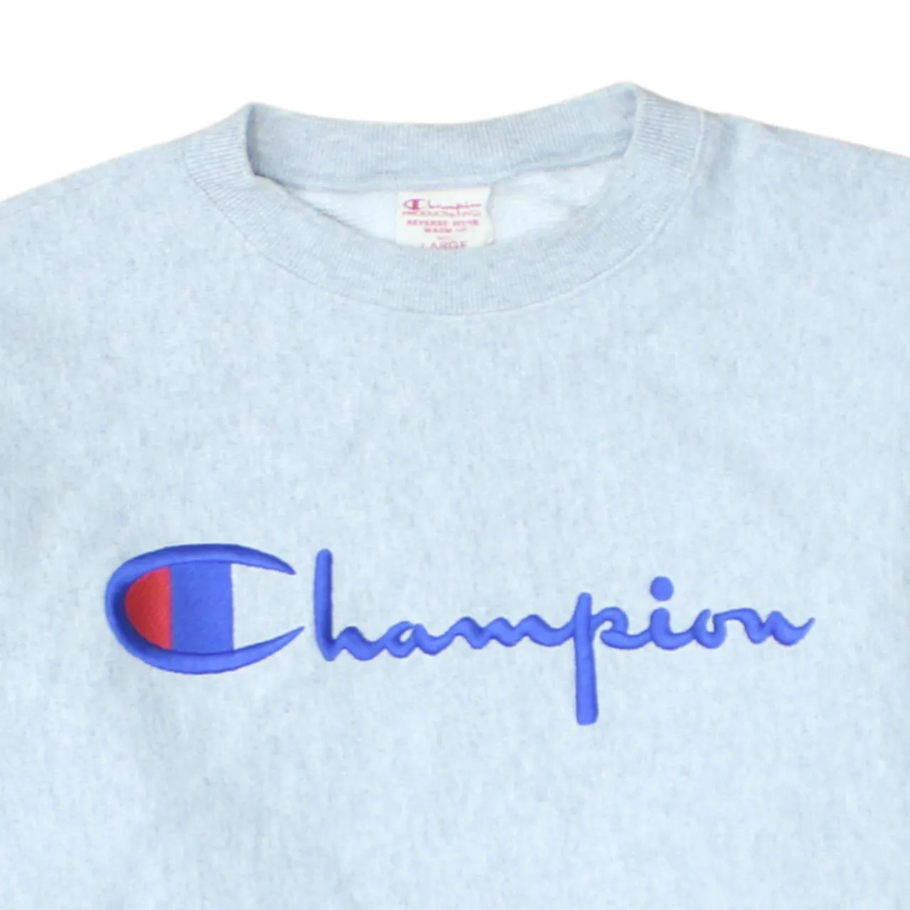 Champion 90's Spellout Crew Neck Sweatshirt Large Grey sold by Vintage Club product image thumbnail 3