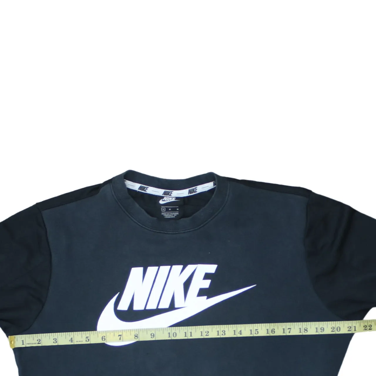 Nike 90's Center Middle Swoosh Crew Neck Sweatshirt Medium Black sold by Vintage Club product image thumbnail 5