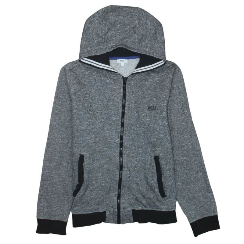 HUGO BOSS 90's Lightweight Full Zip Up Hoodie Small Grey sold by Vintage Club