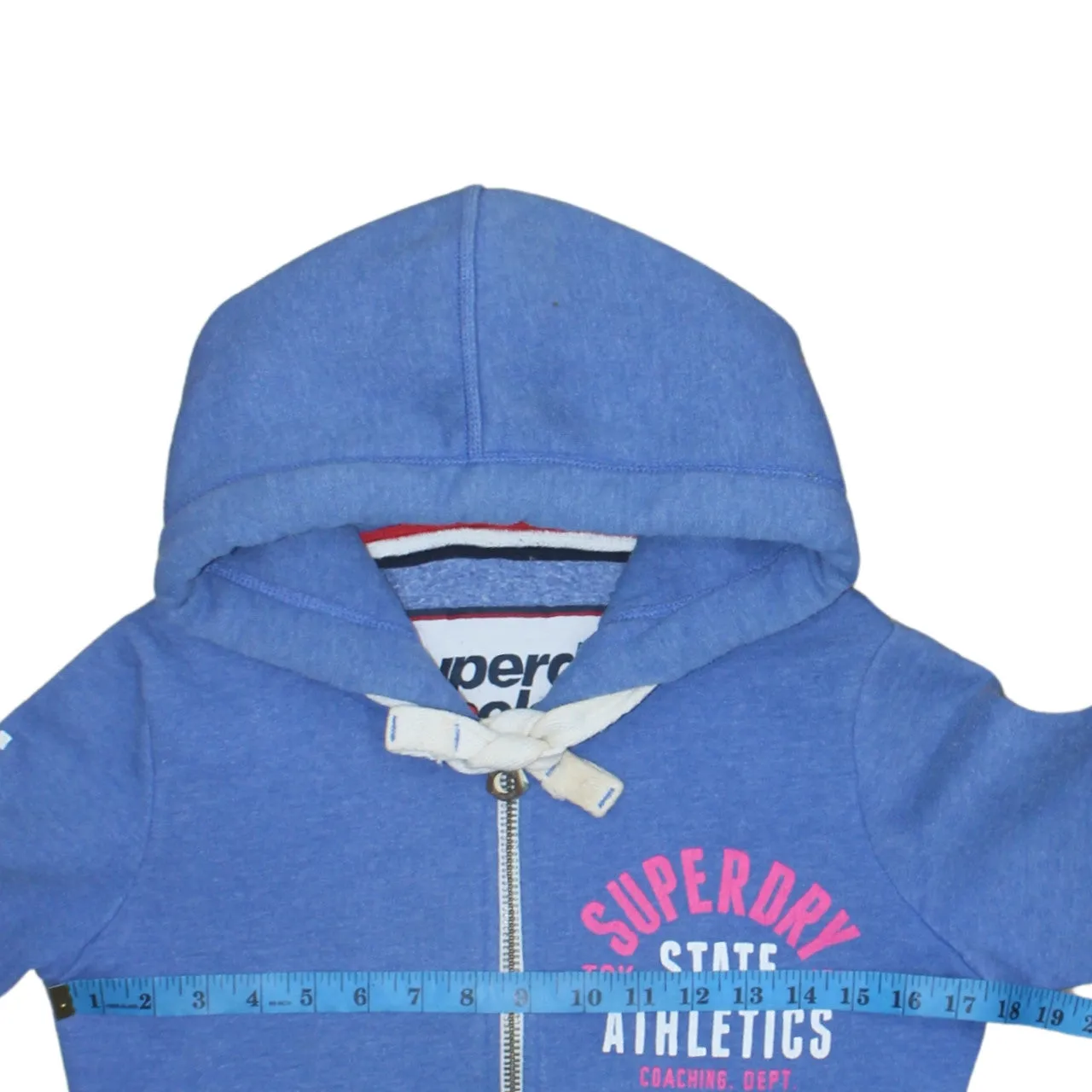 Super Dry 90's Drawstring Pockets Full Zip Up Hoodie XXSmall Blue sold by Vintage Club product image thumbnail 5